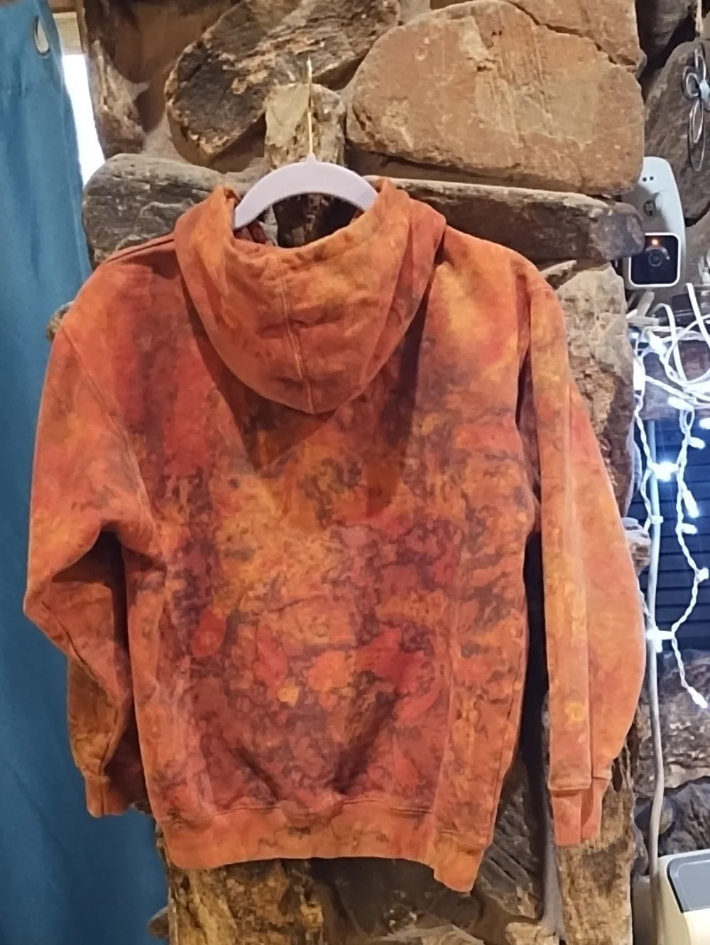 urban pipeline Orange and Brown Tie-Dye Pullover Hoodie